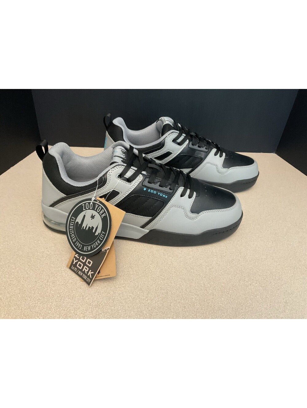 New! Mens Zoo York 'Shotime' Grey/Blk/Blue Skate Shoes. Size 13. Awesome Shoes!